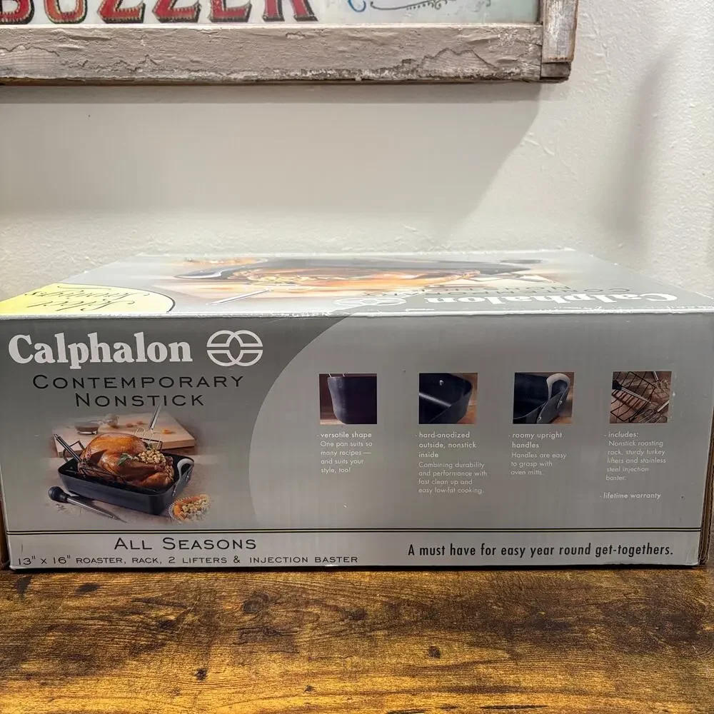Calphalon Contemporary Nonstick Roaster Set NEW 13 x 16 inch 5-Piece Set‎